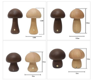 INS Wooden Cute Mushroom LED Night Light